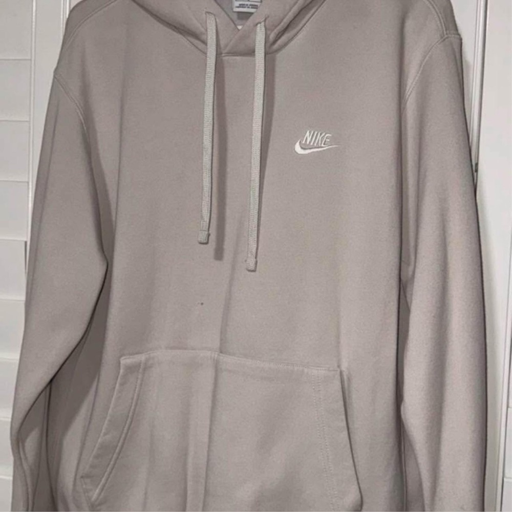Nike Men's Light Gray Hoodie